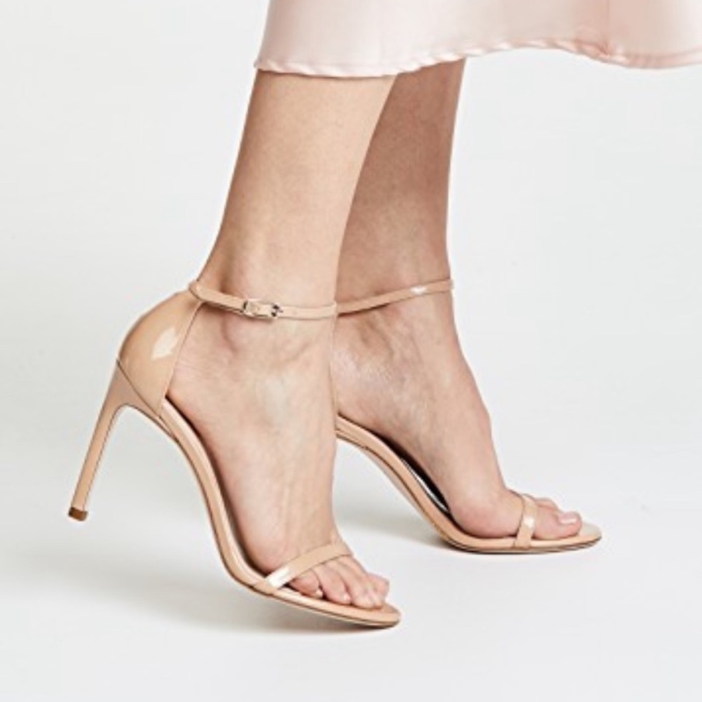 STUART WEITZMAN Nudistsong Patent Sandals SZ 8.5
